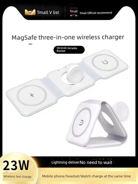 Three-in-One Headset iPhone Base Fast Charging Apple Three-in-One iPhone Charger  AliExpress Lacatang Shop 