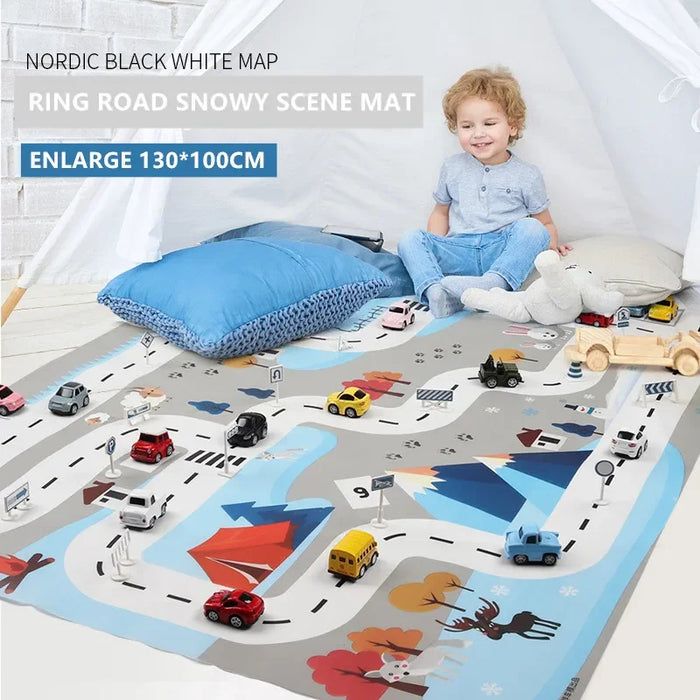 Interactive City Traffic Play Mat for Kids - Waterproof Educational Rug for Boys and Girls Interactive City Traffic Play Mat for Kids - Waterproof Educational   Lacatang Shop Lacatang Shop 