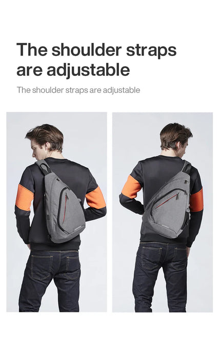 Mixi Men One Shoulder Backpack Women Sling Bag Crossbody USB Boys Cycling Sports Travel Versatile Fashion Bag Student School Mixi One Shoulder Sling Backpack: Crossbody, USB, Versatile Travel Bag  Lacatang Shop Lacatang Shop 