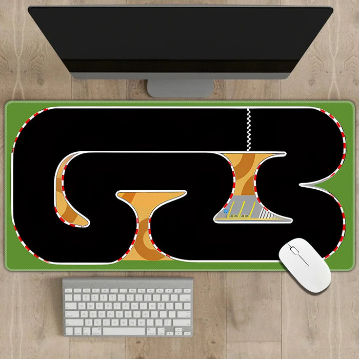 Multipurpose 2mm Thick Rubber Mouse Pad 300x700mm with Non-Slip Traffic Simulation Design for Desk Use