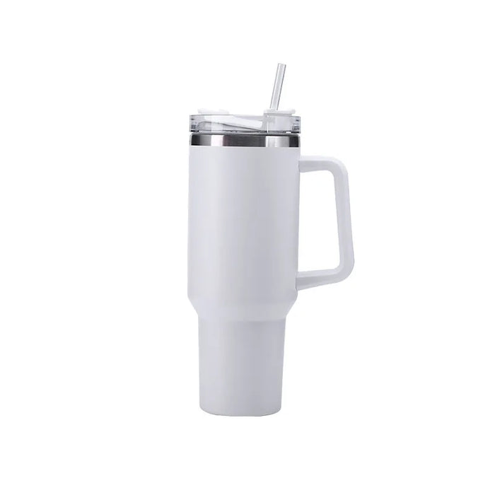 40oz Stainless Steel Insulated Hot Travel Mugs Water Bottle Thermal Vacuum Coffee Car Cup Cold Flask with Handle Straw