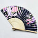 Elegant Handcrafted Foldable Cloth Fans with Bamboo Ribs - Floral Design for Weddings, Parties, and Performance Decor Elegant Handcrafted Foldable Cloth Fans with Bamboo Ribs - Floral   Lacatang Shop Lacatang Shop 