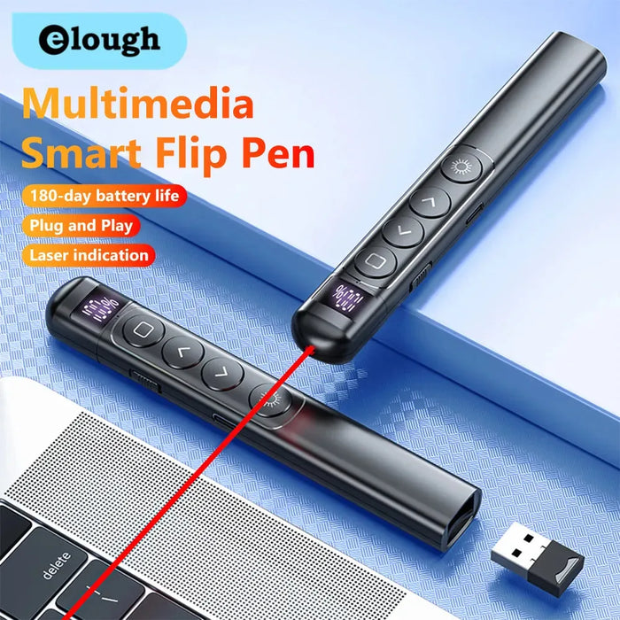 Digital Display Wireless Presenter Red Laser Page Turning Pen RF Volume Remote Control PPT Presentation USB PowerPoint Pointer