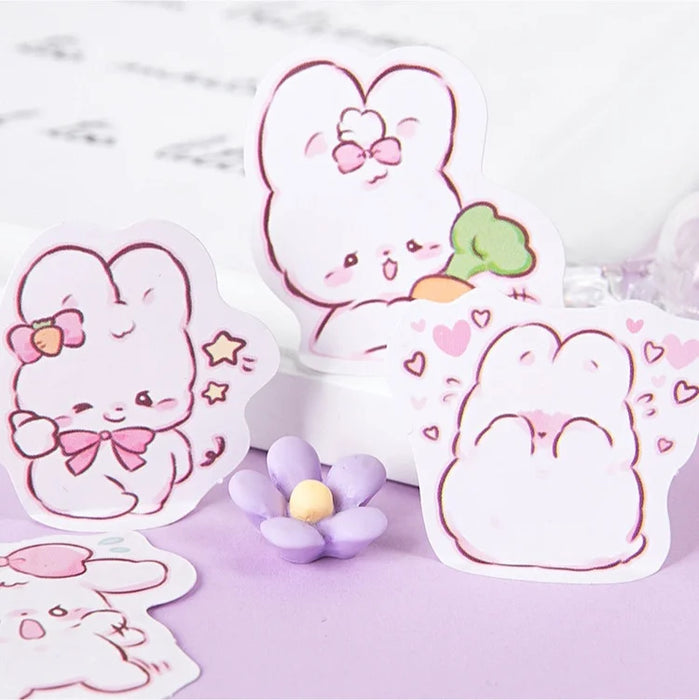 45-Piece Cute Rabbit Kawaii Sticker Set for Planners and Scrapbooking - Adorable Daily Decorations 45Piece Cute Rabbit Kawaii Sticker Set for Planners and Scrapbooking   Lacatang Shop Lacatang Shop 