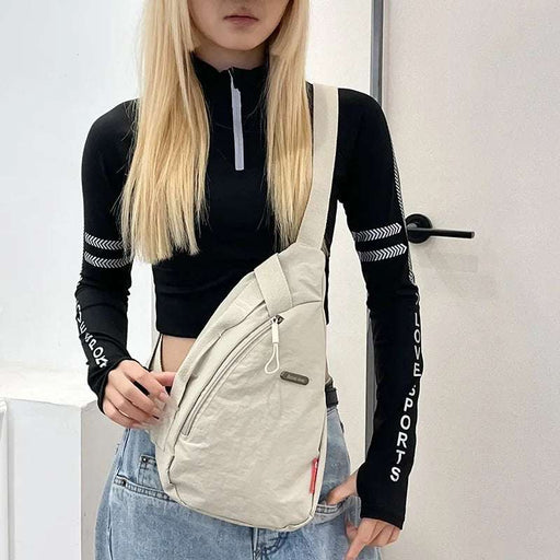 2024 New Fashion Trend Crossbody Chest Bag Simple Lightweight Versatile Handbag Outdoor Sports Style Mobile Phone Small Bag