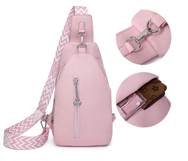 Women's Chest Bags Pure ColorPU leather Female Crossbody Bags Fashion Sports Shoulder Bag Casual Female Sling Waist Chest Pack Women's Chest Bags Pure ColorPU leather Female Crossbody Bags Fashion   Lacatang Shop Lacatang Shop 