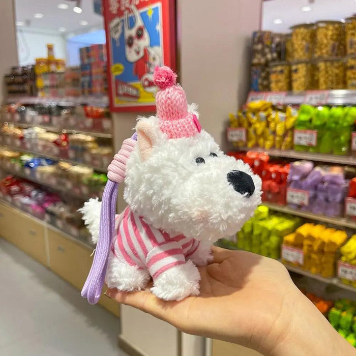 Cute Kawaii Plush Puppy Doll Toys Keychian Cartoon Bag Pendant Charms Car Keyring For Women Girls Birthday Gifts - Lacatang Shop