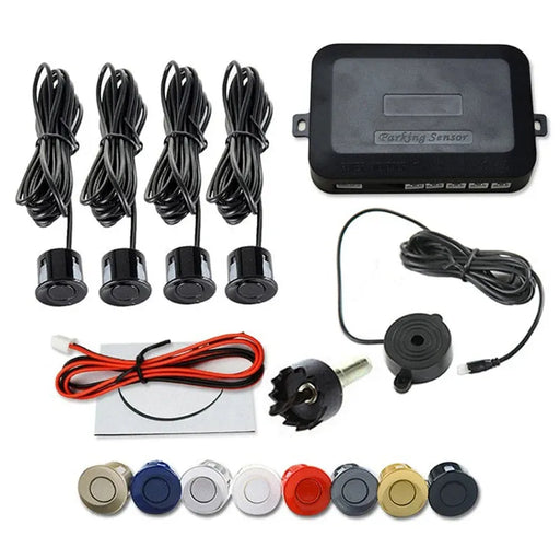 Risingon 12V 22mm Car Parking Sensor Kit Universal 4 Sensors Buzzer Reverse Backup Radar Sound Alert Indicator Probe System Risingon 12V Car Parking Sensor Kit – 4 Universal Sensors & Buzzer  Lacatang Shop Lacatang Shop 