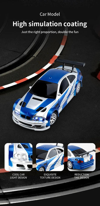 1/43 RC Car Mini Racing Cars 2.4G Radio Control Drift Car 4WD Off-road High-Speed Motor Vehicle Model Toys for Boys Mini Gifts - Lacatang Shop