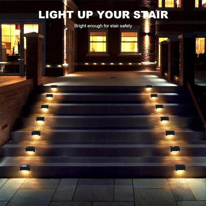 Warm White LED Solar Step Lamp Path Stair Outdoor Garden Lights LED Solar Step Lights - Warm White Other AliExpress Lacatang Shop 