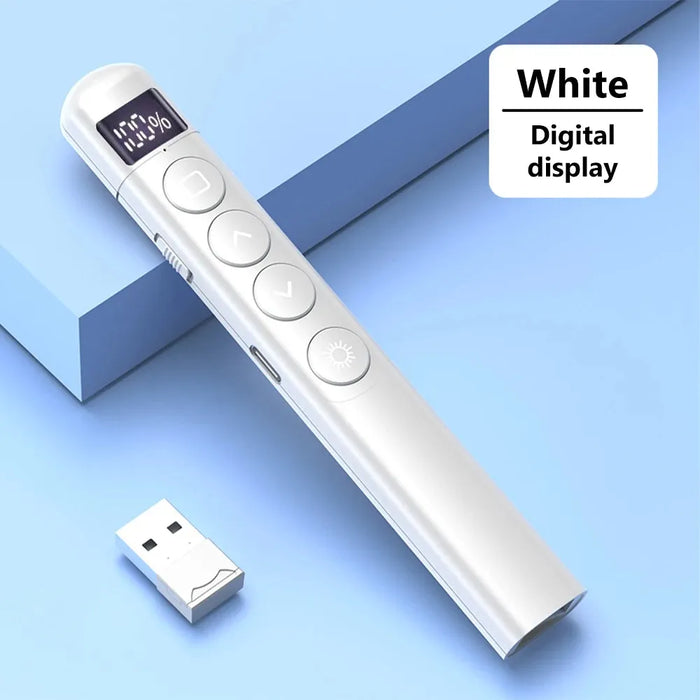 Digital Display Wireless Presenter Red Laser Page Turning Pen RF Volume Remote Control PPT Presentation USB PowerPoint Pointer