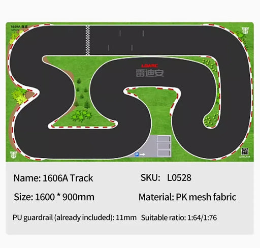 LDARC V64 Miniature 1/64 Scale RC Car Racing Track Mat - Size 2400mm x 1200mm LDARC V64 Miniature 1/64 Scale RC Car Racing Track Mat - Size 2400mm x   Lacatang Shop Lacatang Shop 