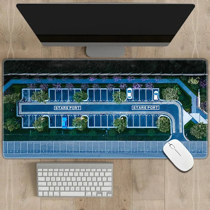 300x600mm Non-Slip Rubber Mouse Pad with RC Racing Track Design - Multipurpose Desk Mat, 2mm Thickness 300x600mm Non-Slip Rubber Mouse Pad with RC Racing Track Design -   Lacatang Shop Lacatang Shop 