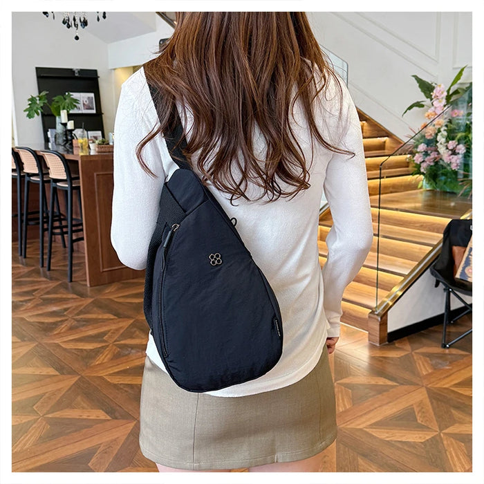 Nylon Zipper 2024 Hot Selling Women's Waist Packs Solid Color Versatile Casual Chest Bag Soft Simple Popular Crossbody Bag