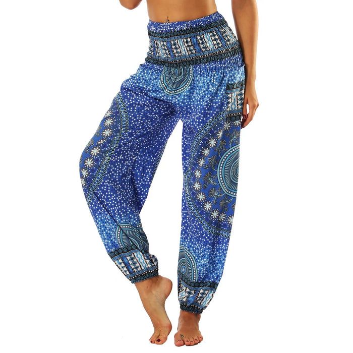 High Waist Bloomer Pants Relaxed Fit Jogger Harem Pants Thai Pants for Beach & Lounge Yoga Boho Clothes Loose Pants