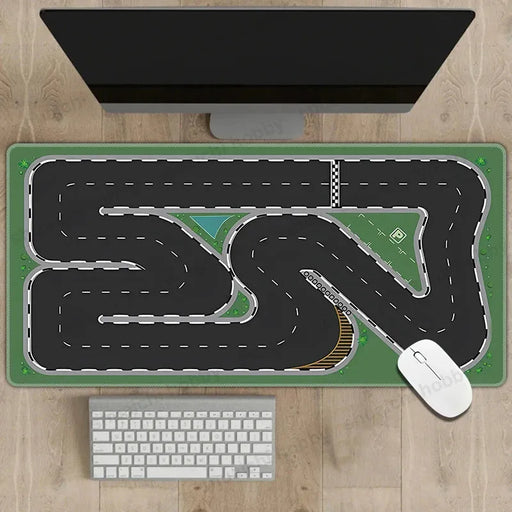 Multipurpose Non-Slip Rubber Mouse Pad 300x700mm - Traffic Simulation Design, 2mm Thick Desk Mat Multipurpose Non-Slip Rubber Mouse Pad 300x700mm - Traffic Simulation   Lacatang Shop Lacatang Shop 