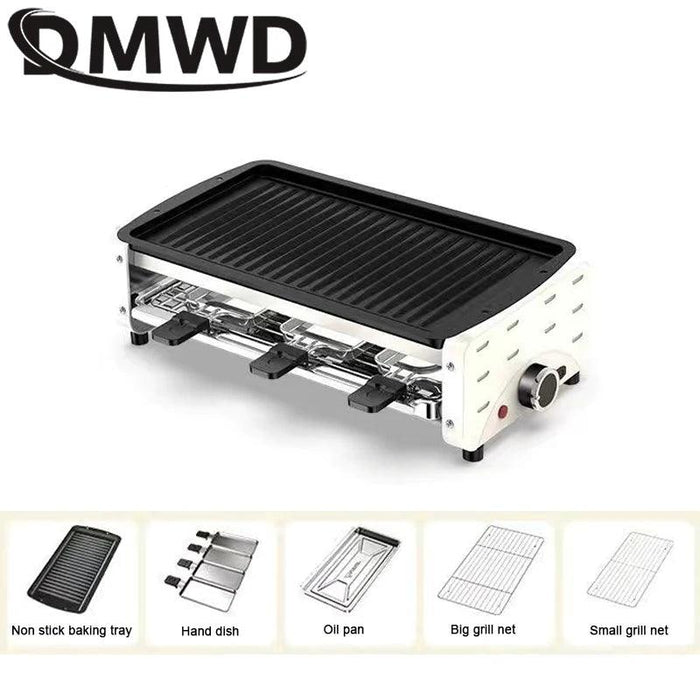 DMWD Smokeless Electric Barbecue  Raclette Pan BBQ Teppanyaki Grill DMWD Smokeless Electric Barbecue  Raclette Pan BBQ Teppanyaki Grill -  Other AliExpress Lacatang Shop 