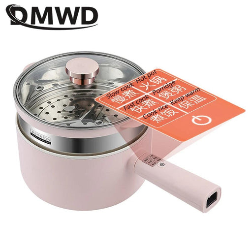 DMWD 1.8/2.5L Household Cooking Pot Electric Rice Cooker Mini Hot Pot Food Steamer Porridge Soup Pot Breakfast Maker Frying Pan DMWD 1.8/2.5L Mini Electric Rice Cooker & Multi-Cooking Pot  AliExpress Lacatang Shop 