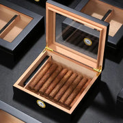 Cedar Wood Cigar Humidor Box Portable Travel Cigar Case W/ Humidifier Hygrometer Cigar Humidor Sigaren Box for Cigars