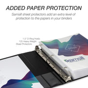 Durable 1 Inch 3 Ring Binder, Made in USA, D Ring Binder, FSC 100% Recycled Chipboard, Purple, 4 Pack