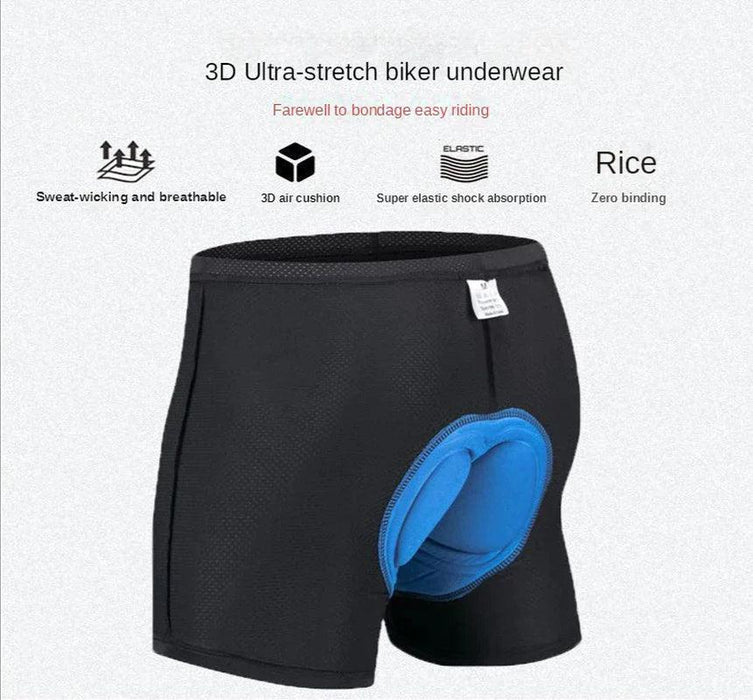 Men Women Cycling Shorts Bicycle Bike Underwear Pants with Sponge Gel 3D Padded Men & Women 3D Padded Cycling Shorts with Gel - Bike Underwear Pants  Lacatang Shop Lacatang Shop 