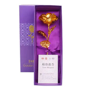 Artificial Flowers 24K Gold Rose with Box New Year Valentine Day Roses - Lacatang Shop