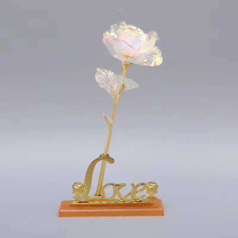 Artificial Flowers 24K Gold Rose with Box New Year Valentine Day Roses - Lacatang Shop