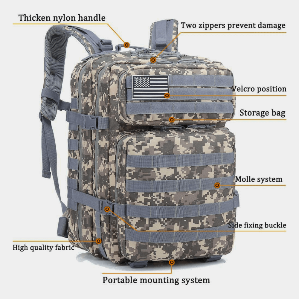 Tactical 45L Molle Rucksack Backpack - Lacatang Shop