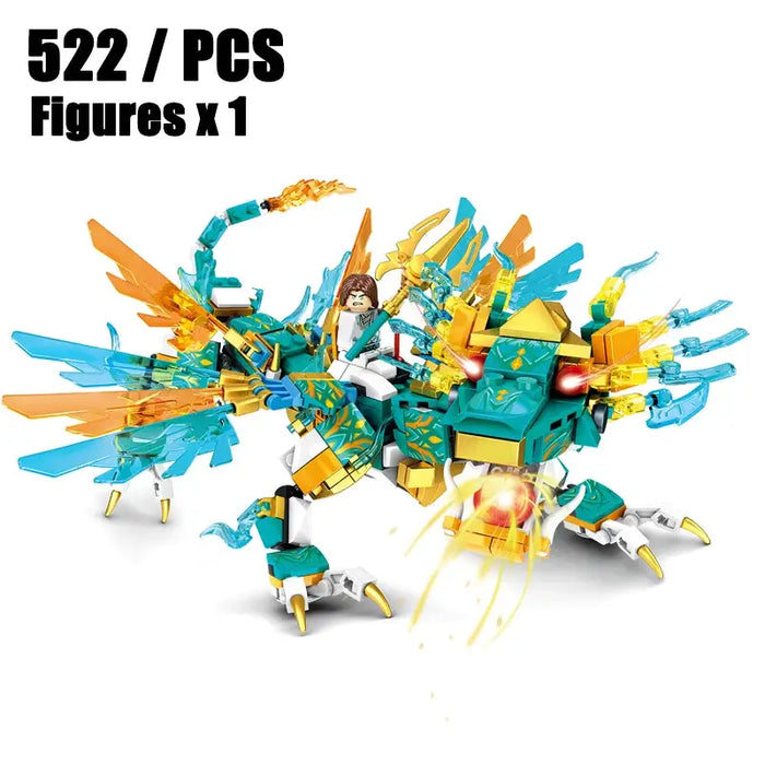 New Phantom Ninja Dragon Ship Model Building Blocks Sodiers Figures Boat Bricks MOC Creative Expert Kids Toys for Boys Children Ninja Dragon Ship Building Blocks - Creative Play Set  Lacatang Shop Lacatang Shop 