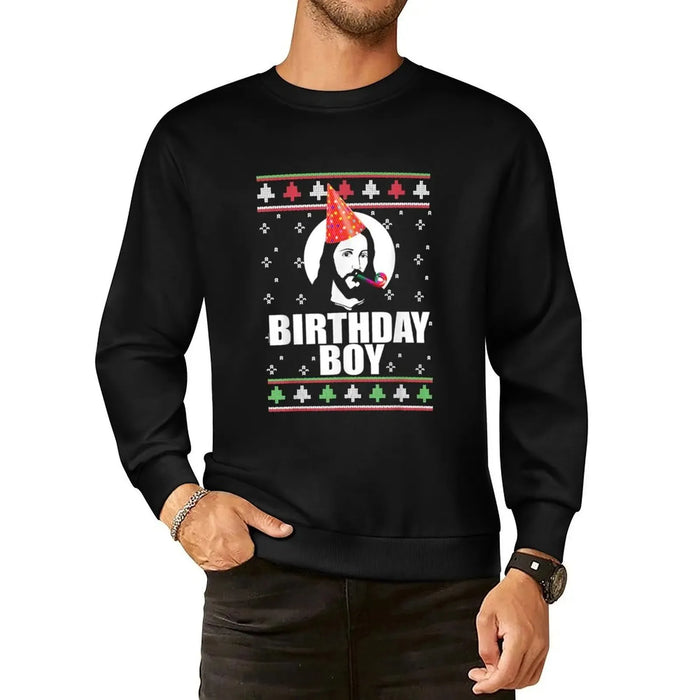 BIRTHDAY BOY JESUS Funny Ugly Christmas Sweater Design Xmas Pullover Hoodie male clothes new in hoodies & sweatshirts