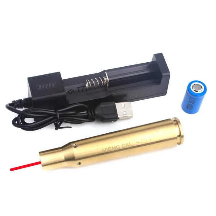 50BMG Red/Green Laser Boresighter .50 Laser Collimator 50BMG Laser Bore Sight with Battery  Cal.50 Lazer Pointer