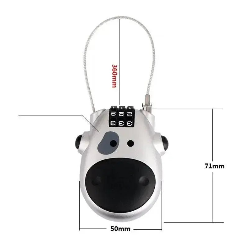 Bicycle Steel Cable Code Lock Suitcase Car Sled Telescopic Wire Rope Lock Bicycle Helmet High - Precision Code Wheel Password Lock - Lacatang Shop
