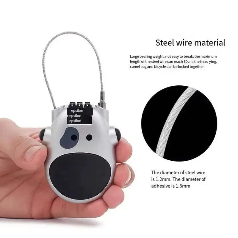 Bicycle Steel Cable Code Lock Suitcase Car Sled Telescopic Wire Rope Lock Bicycle Helmet High - Precision Code Wheel Password Lock - Lacatang Shop