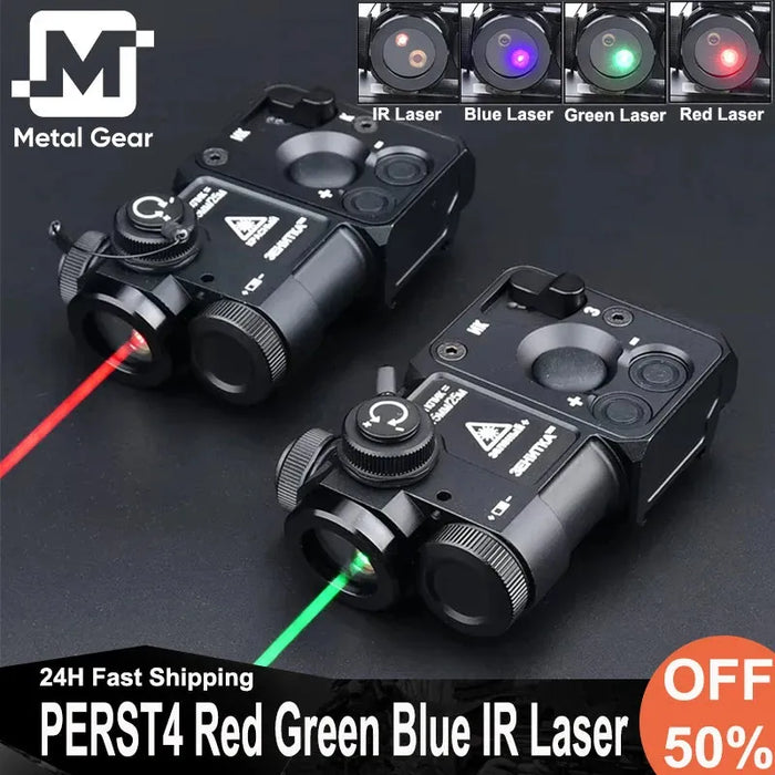 WADSN Metal PERST4 Red Green Blue Dot IR Laser Sight Aiming Indicator Pointer Tactical Airsoft Hunting Weapon Light Fit20MM Rail