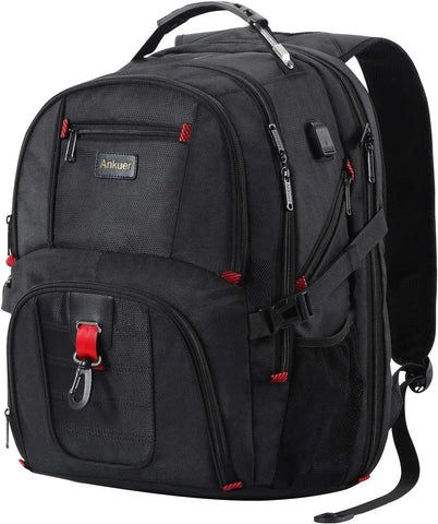 
  
	
    
	
    Extra Large Travel Backpack for Men Women: 17 in Laptop Backpacks for School, anti Theft TSA Travel Bag with USB Charging Port, Business Computer Bag (Black)