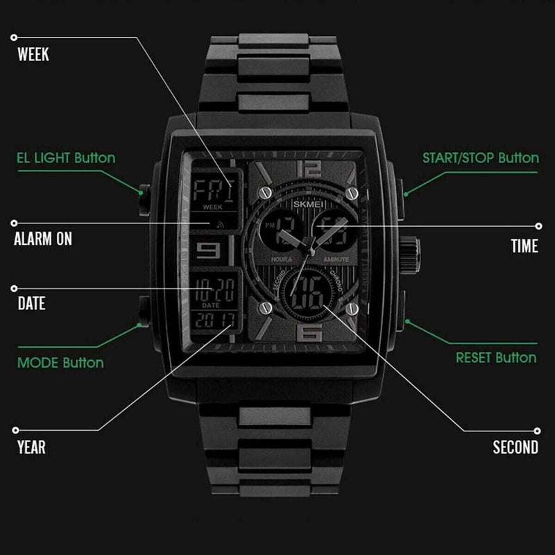 Chronograph Men's Digital Army Military Sport Watch - Lacatang Shop