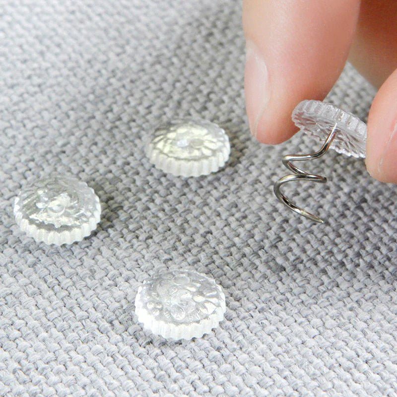 Clear Twist Upholstery Tack Pins - 50 Pack - Lacatang Shop