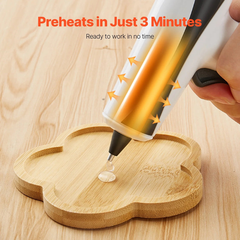Cordless Hot Glue Gun Hot Melt Glue Gun with 20Pcs Sticks Rechargeable Battery - Lacatang Shop