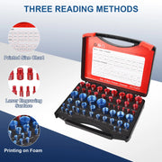 52PCS Metric Imperial Bolt Nut Gauge Tool Wear Resistant Precise Nut Bolt Thread Checker for Plumber Machinist and Handymen