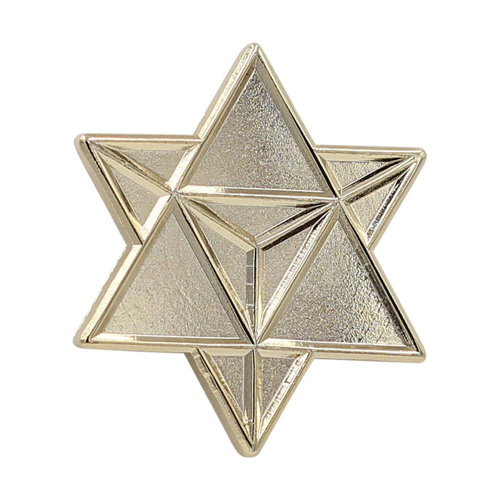 Star Merkaba / Tetrahedron – Enamel Pin (Gold) - Lacatang Shop