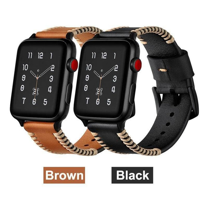 Sewing Process Leather Apple Watch Band Leather Apple Watch Band - Stylish and Durable Mobile & Laptop Accessories Fuchsia Molly Lacatang Shop 