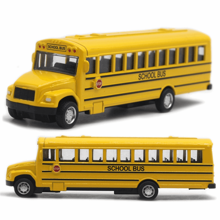 Alloy Inertial School Bus Model Car Model For Gifts Kids Boy Toys - Lacatang Shop