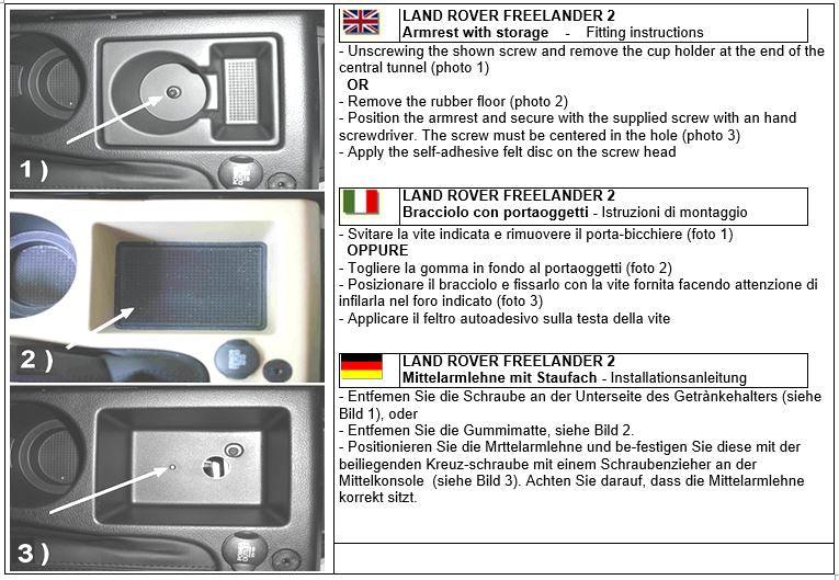 Armrest with storage for Freelander 2 (2007-2012) - Lacatang Shop