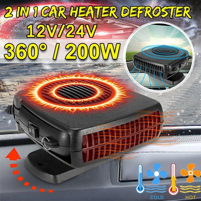 Powerful 200W 2 in 1 Car Heater Windshield Defroster Car Heater Windshield Defroster - 200W Automotive Yellow Pandora Lacatang Shop 