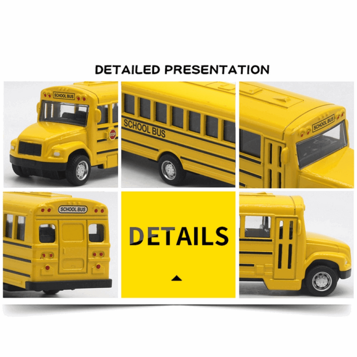 Alloy Inertial School Bus Model Car Model For Gifts Kids Boy Toys - Lacatang Shop