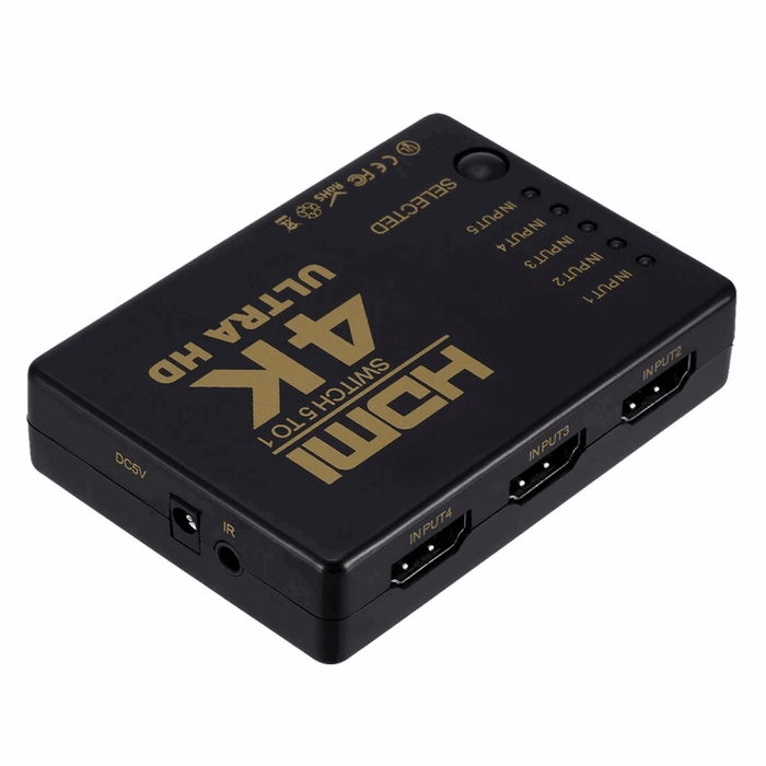 5 Port HDMI Switch 3D 1080p 4k Selector Splitter Switcher - Lacatang Shop