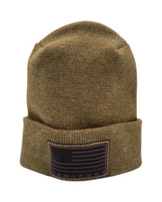 Designed & Made in USA | Veteran Beanie with USA Flag - Patriotic Theta Stitch Cuffed Knit Hat for Men & Women | Limited Edition - Lacatang Shop