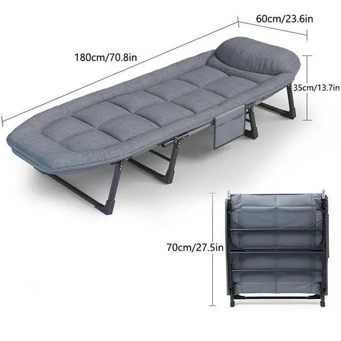 Sleeping Cots for Adults 6 Positions, Portable & Foldable Bed with Mattress and Pillow, Heavy Duty Sturdy Frame for Camp, Home Sleeping Cots for Adults - Portable and Comfortable  AliExpress Lacatang Shop 