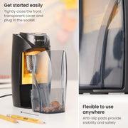 Electric Pencil Sharpener, Black, Fits 7–11 - Mm Pencils, Auto - Stop, Office Supplies for Teachers, Students, Classrooms, and Art Studios - Lacatang Shop