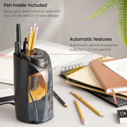 Electric Pencil Sharpener, Black, Fits 7–11 - Mm Pencils, Auto - Stop, Office Supplies for Teachers, Students, Classrooms, and Art Studios - Lacatang Shop
